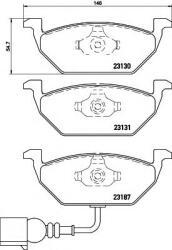 BREMBO Set placute frana, frana disc VW BORA Combi (1J6) (1999 - 2005) BREMBO P 85 072
