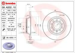 BREMBO Disc frana SKODA OCTAVIA II (1Z3) (2004 - 2013) BREMBO 08. A202.11