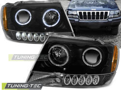 Jeep GRAND CHEROKEE Angel Eyes Fekete 99-05.05 Tuning-Tec Fényszóró (LPCH02)