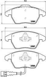 BREMBO Set placute frana, frana disc VW JETTA III (1K2) (2005 - 2010) BREMBO P 85 075