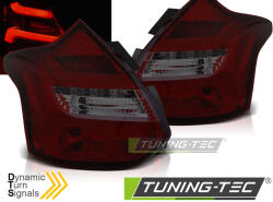 FORD FOCUS 3 11-10.14 HATCHBACK RED SMOKE LED BAR SEQ IND Tuning-Tec Hátsó Lámpa (LDFO57)