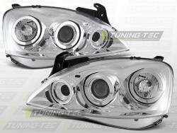 OPEL CORSA C 11.00 - 09.06 ANGEL EYES CHROME Tuning-Tec Fényszóró (LPOP28)