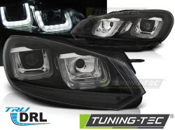 VW GOLF 6 08-12 U-TYPE BLACK BLACK LINE DRL Tuning-Tec Fényszóró (LPVWP4)