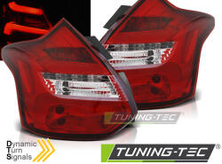 FORD FOCUS 3 11-10.14 HATCHBACK RED WHITE LED BAR SEQ IND Tuning-Tec Hátsó Lámpa (LDFO56)