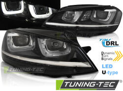 VW GOLF 7 11.12- U-TYPE BLACK DRL SEQ Tuning-Tec Fényszóró (LPVWP6)