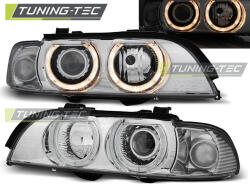 BMW E39 Angel Eyes 09.95-06.03 D2S/H7 CHROME SEDAN/TOURING Tuning-Tec Fényszóró (LPBM06)