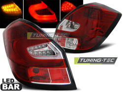 Skoda FABIA II 07- RED WHITE LED BAR Tuning-Tec Hátsó Lámpa (LDSK06)