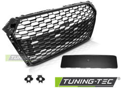  AUDI A4 B9 15-19 GLOSSY BLACK RS4 STYLE PDC Tuning-Tec Hűtőrács (GRAU73)