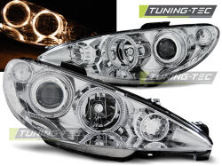 PEUGEOT 206 2002 ANGEL EYES CHROME Tuning-Tec Fényszóró (LPPE26)
