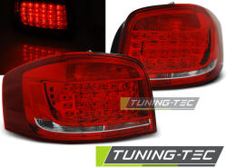  AUDI A3 08-12 RED WHITE LED Tuning-Tec Hátsó Lámpa (LDAUB6)