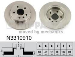 NIPPARTS Disc frana OPEL ASTRA J GTC (2011 - 2016) NIPPARTS N3310910