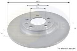 COMLINE Disc frana PEUGEOT 607 (9D, 9U) (2000 - 2016) COMLINE ADC1551