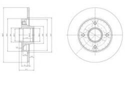 DELPHI Disc frana CITROEN C4 Cupe (LA) (2004 - 2011) DELPHI BG9022RSC