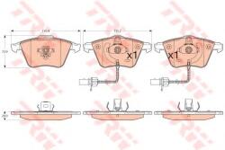 TRW Set placute frana, frana disc AUDI A4 (8EC, B7) (2004 - 2008) TRW GDB1554