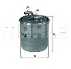 Mahle Original Filtru combustibil MERCEDES E-CLASS Cupe (C207) (2009 - 2016) MAHLE ORIGINAL KL 490D