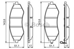 Bosch Set placute frana, frana disc CHEVROLET LACETTI (J200) (2003 - 2016) BOSCH 0 986 494 343