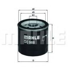 Mahle Original Filtru ulei LEXUS IS I (JCE1, GXE1) (1999 - 2005) MAHLE ORIGINAL OC 988