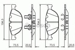 Bosch Set placute frana, frana disc JAGUAR XJ (NNA, X35, J12, J24) (2009 - 2016) BOSCH 0 986 494 349