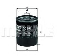 Mahle Original Filtru ulei MITSUBISHI OUTLANDER II (CW) (2006 - 2012) MAHLE ORIGINAL OC 196