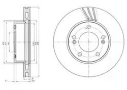 DELPHI Disc frana SSANGYONG RODIUS (2005 - 2016) DELPHI BG4207