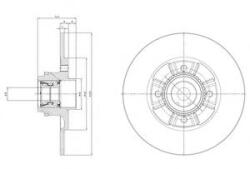 DELPHI Disc frana RENAULT CLIO I (B/C57, 5/357) (1990 - 1998) DELPHI BG9114RS