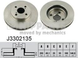 NIPPARTS Disc frana TOYOTA COROLLA Combi (E12J, E12T) (2001 - 2007) NIPPARTS J3302135