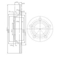 DELPHI Disc frana AUDI A4 (8D2, B5) (1994 - 2001) DELPHI BG2987