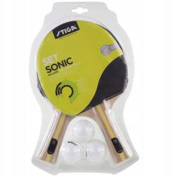 STIGA Rakéta Szett Ping-pong Pálcika 3 db Tenisz labda Erős Set Sonic (1220-2816-01)