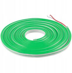 Polux Led szalag Neon 12V 5m vízálló zöld falra flexibilis Polux (315076)
