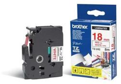 Brother Feliratozógép szalag, Brother TX242 18mm ORIGINAL fehér/piros leértékelt (TX242) - web24