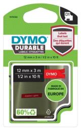 DYMO Feliratozógép szalag tartós Dymo D1 1978366 12mmx3m, ORIGINAL, fehér/piros (1978366)