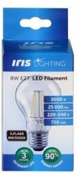 Iris Lighting Filament A Bulb E27 FLA60 8W/3000K/720lm LED fényforrás - ILFLA608W3000K (ILFLA608W3000K)