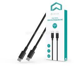 DEVIA ST111110 Smart Series 1, 5m 100W Type-C/Type-C adat- és töltőkábel (fekete) (ST111110) (ST111110)