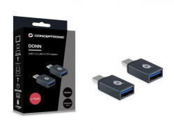 Conceptronic CONCEPTRONIC DONN03G USB-C to USB-A OTG Adapter 2-Pack, 10Gbps, 15 x 7 x 32 mm (DONN03G)