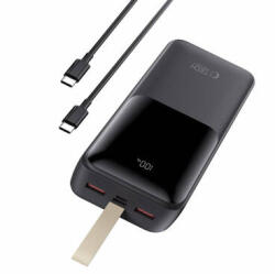 Tech-Protect Baterie Externa TECH-PROTECT PB03 30000mAh 22.5W QC + PD 1 x USB-C - 2 x USB-A Negru (bat/tec/pb/30/22/pd/1x/1x/2x/ne)