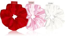 GLOV Satin Scrunchies S Elastice pentru par Red/White/Pink 3 buc