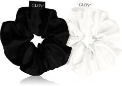 GLOV Satin Scrunchies M Elastice pentru par Black/Beige 2 buc