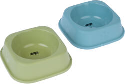 Zooplus Basics zooplus Basics etetőtál-szett macskáknak, négyszögletes 2x300ml