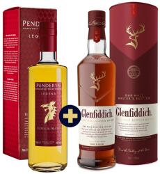 PENDERYN Legend Floral & Fruity Single Malt Welsh Whisky 0, 7l 40% GB + Glenfiddich Malt Masters Edition 0, 7l 43%