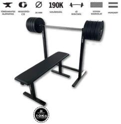 GazoFitness GazoFitness®Állvány + Pad + Kétkezes Súlyzó 85 kg