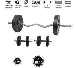 GazoFitness GazoFitness® Hardcore Szett Francia Rudas 35 Kg