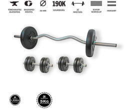 GazoFitness GazoFitness® Hardcore Szett Francia Rudas 23 Kg