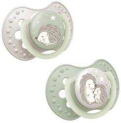 LOVI Suzete luminoase din silicon Lovi - Night & Day, 6-18 м, 2 buc (22/930)