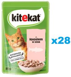 Kitekat Lazac mártásban 28x85 g felnőtt macskák számára