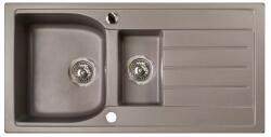 Marmorin Lukka 1, 5 Medencés Mosogató Gyümölcsmosóval és Csepegtetővel 960x480x190 Taupe Gray