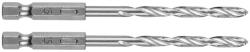 GRAPHITE Csigafúró, 1/4" hatszög szárral, HSS DIN 338, 4, 8mm, 2db/cs (54T708) - olaj