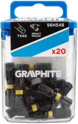 GRAPHITE Torziós ütvecsavarozó bit TX40x25mm, 20db (56H548) - olaj