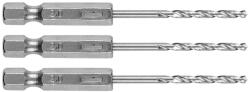 GRAPHITE Csigafúró, 1/4" hatszög szárral, HSS DIN 338, 2mm, 3db/cs (54T700) - olaj