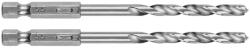 GRAPHITE Csigafúró, 1/4" hatszög szárral, HSS DIN 338, 5, 5mm, 2db/cs (54T710) - olaj