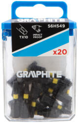 GRAPHITE Torziós ütvecsavarozó bit TX10x25mm, 20db (56H549) - olaj